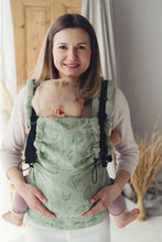 Laden Sie das Bild in den Galerie-Viewer, Little Frog Ergonomic Baby Carrier Prime V3 - Flow Lightness with linen - Dandelion - 75% bomull, 25% linne

