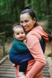 Little Frog Ringsling – Bamboo Zircon – 75 % gekämmte Baumwolle, 25 % Bambus