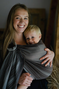 Little Frog Ring Sling - Brown Path - 100% combed cotton
