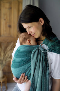 Little Frog Ring Sling - Emerald Path - 100% combed cotton