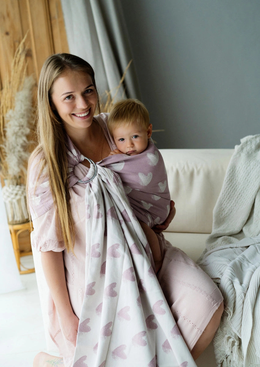 Little Frog Ringschal – Hazy Love Rose – 100 % gekämmte Baumwolle