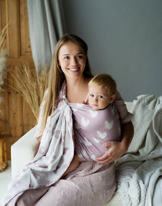 Little Frog Ringschal – Hazy Love Rose – 100 % gekämmte Baumwolle