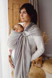 Little Frog Ring Sling - Calm Cube - 78% combed cotton, 22% tencel
