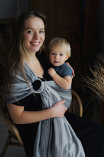 Load image into Gallery viewer, Little Frog Ring Sling - Tencel™ Silver Path - 50% combed cotton, 50% tencel

