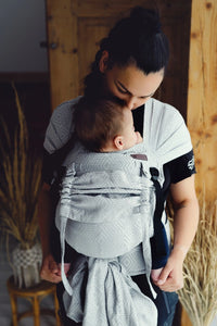 Little Frog Cross Hybrid Carrier - Grey Cube - 100% bomull