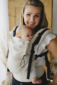 Little Frog Prime Carrier V2 – Leinen Ecru – 85 % Baumwolle, 15 % Leinen