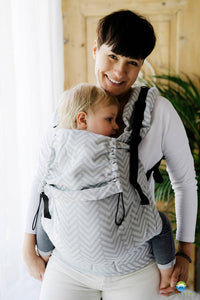 Little Frog XL Toddler Carrier - Platinum Miles - 100% bomull