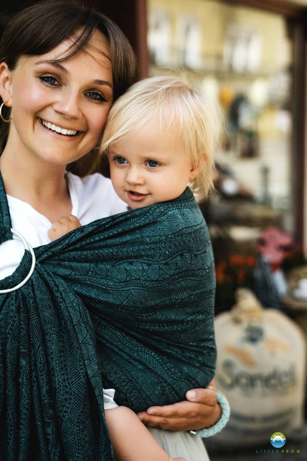 Little Frog Ring Sling - Re Ocean Harmony - 90% combed cotton, 10% recycled cotton