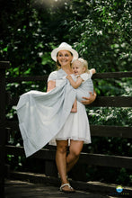 Load image into Gallery viewer, Little Frog Ring Sling - Silver Wildness - 75% combed cotton, 25% linen
