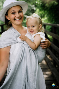 Little Frog Ring Sling - Silver Wildness - 75% combed cotton, 25% linen