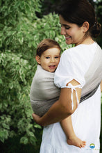 Load image into Gallery viewer, Little Frog Ring Sling - Smokey Cube - 78% combed cotton, 22% tencel/lyocell
