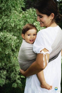 Little Frog Ring Sling - Smokey Cube - 78% combed cotton, 22% tencel/lyocell