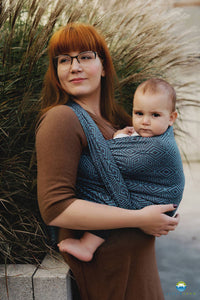 Little Frog Baby Wrap - Cloudy Cube - 100% combed cotton