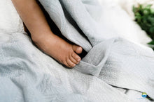 Load image into Gallery viewer, Little Frog Baby Wrap - Silver Wildness - 75% combed cotton, 25% linen
