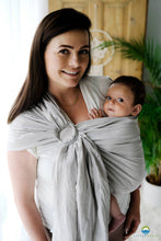 Laden Sie das Bild in den Galerie-Viewer, Little Frog Ringsjal - Pure Linen Fossil - 100% linne
