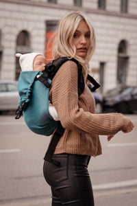 Onbu Baby Carrier - Heart2Heart Lagoon - 100% ekologisk bomull