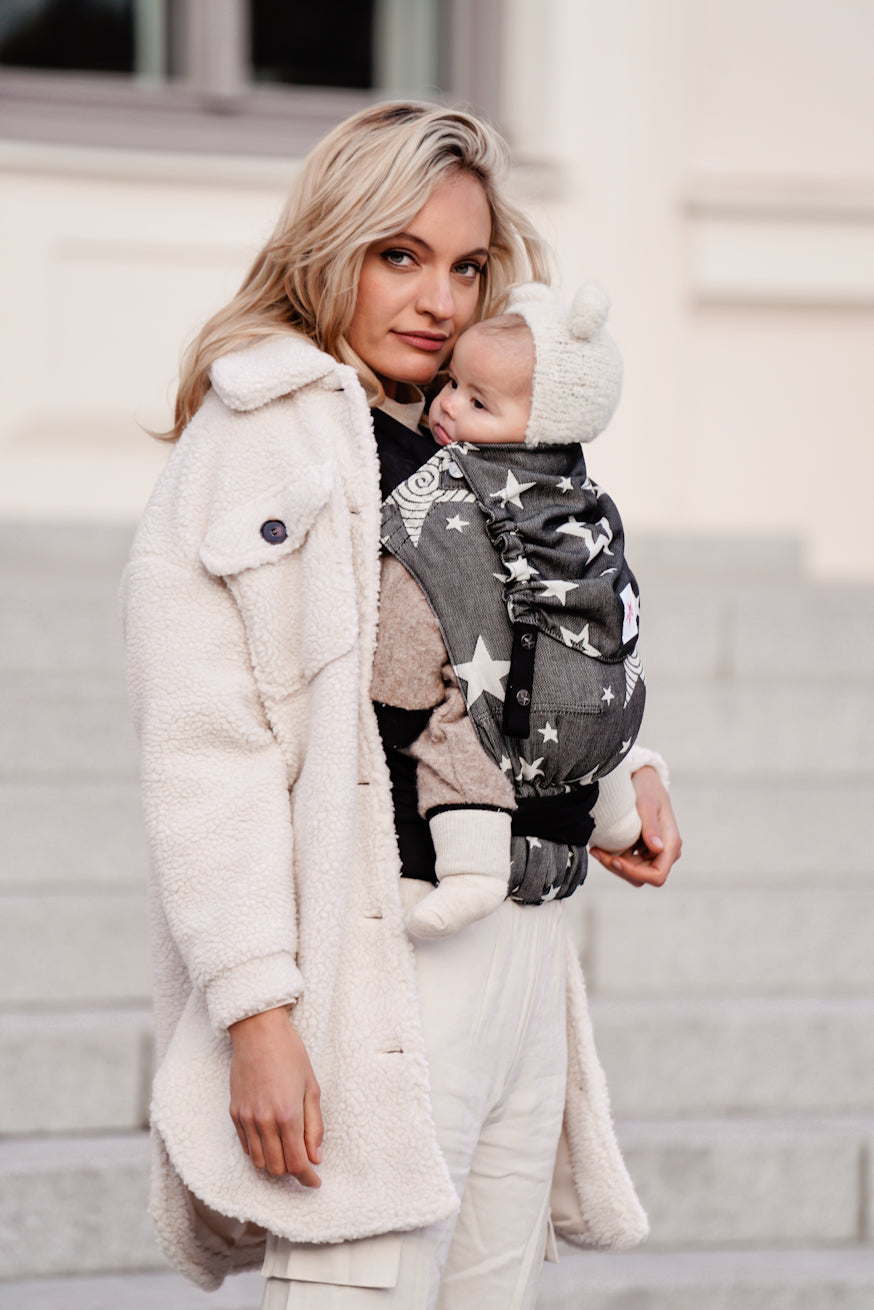 TaiTai Baby Carrier - Diorite Stars - 100% ekologisk bomull