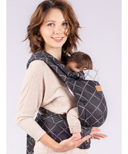 Ladda upp bild till gallerivisning, ISARA Quick Half Buckle Carrier - Diamonda Black - 100% ekologisk bomull
