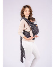 Load image into Gallery viewer, ISARA Quick Half Buckle Carrier - Diamonda Black - 100% ekologisk bomull
