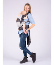 Ladda upp bild till gallerivisning, ISARA Quick Half Buckle Carrier - Diamonda Black - 100% ekologisk bomull
