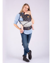 Ladda upp bild till gallerivisning, ISARA Quick Half Buckle Carrier - Diamonda Black - 100% ekologisk bomull
