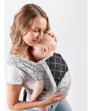 Laden Sie das Bild in den Galerie-Viewer, ISARA Quick Half Buckle Carrier - Diamonda Grey - 100% ekologisk bomull
