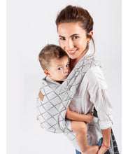 Laden Sie das Bild in den Galerie-Viewer, ISARA Quick Half Buckle Carrier - Diamonda Grey - 100% ekologisk bomull
