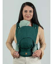 Laden Sie das Bild in den Galerie-Viewer, ISARA Quick Half Buckle Carrier - Evergreen Linen - 100% linne
