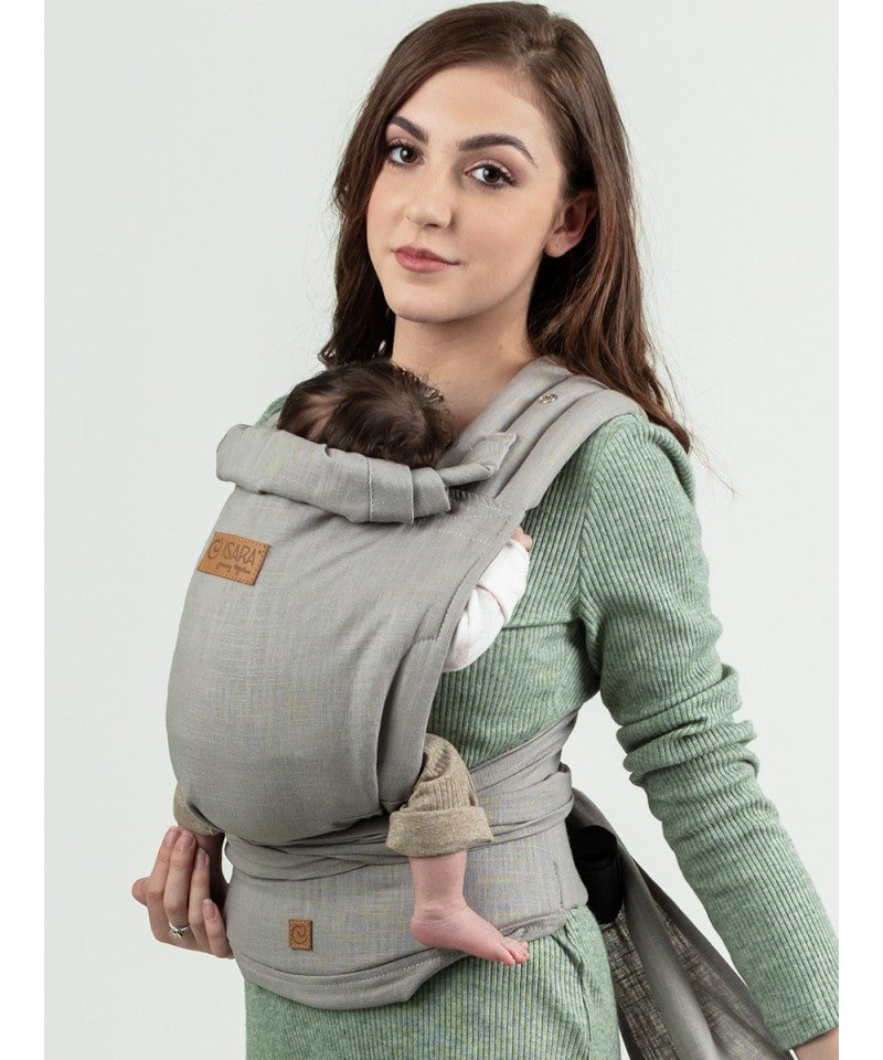 ISARA Quick Half Buckle Carrier - Misty Linen - 100% linne