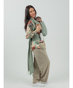 ISARA Quick Half Buckle Carrier - Sage Green Linen - 100% linne