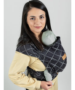 ISARA QuickTie Carrier - Diamonda Black - 100% ekologisk bomull