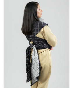 ISARA QuickTie Carrier - Diamonda Black - 100% ekologisk bomull