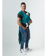 Laden Sie das Bild in den Galerie-Viewer, ISARA Strick-Babytragetuch - Teal
