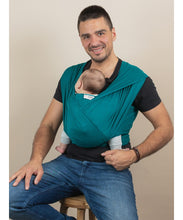 Laden Sie das Bild in den Galerie-Viewer, ISARA Strick-Babytragetuch - Teal
