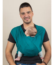 Laden Sie das Bild in den Galerie-Viewer, ISARA Strick-Babytragetuch - Teal
