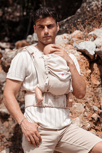 Flip X Baby Carrier - Heart2Heart Cream - 100% ekologisk bomull