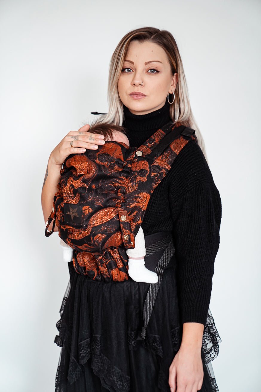 Flip X Baby Carrier - Skulls x Florian - 56% bamboo viscose, 41% organic cotton, 2% lurex, 1% polyester