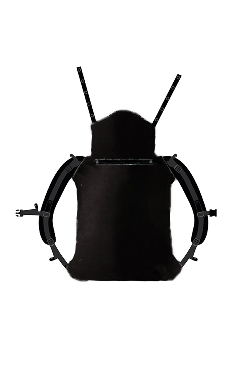 Onbu Baby Carrier - Just Black - 65% bambuviskos, 35% ekologisk bomull