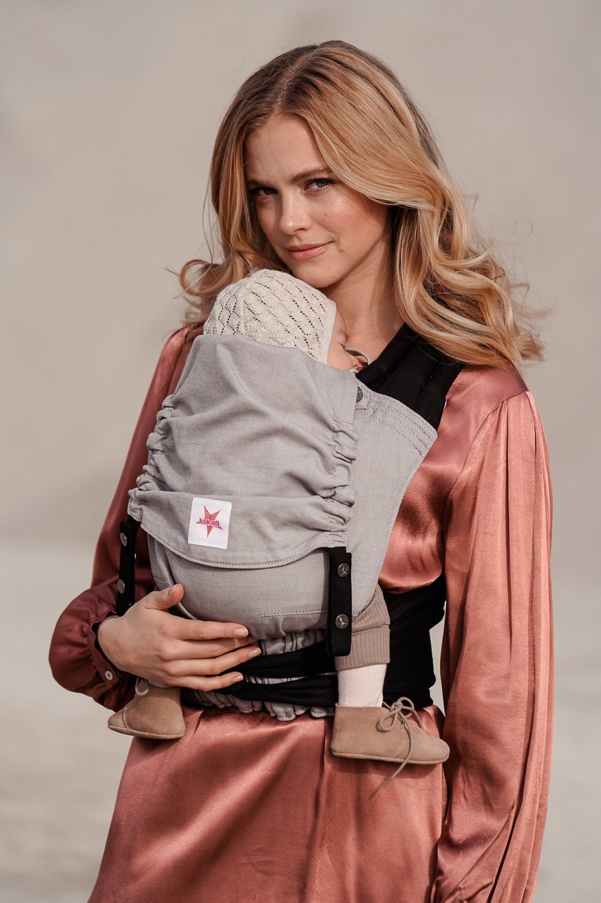 TaiTai Baby Carrier - Just Stone - 100% ekologisk bomull