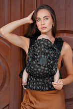 Load image into Gallery viewer, Flip Baby Carrier - Safari Midnight Panthera - 50% bamboo viscose, 49% organic cotton, 1% polyester
