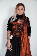 Load image into Gallery viewer, KOKADI Ring Sling - Skulls x Florian - 56% bamboo viscose, 41% organic cotton, 2% lurex, 1% polyester
