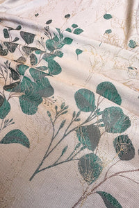 KOKADI Woven Baby Wrap/Vävd sjal - Golden Eucalyptus - 59% ekologisk bomull, 40% bambu viskos, 1% polyester