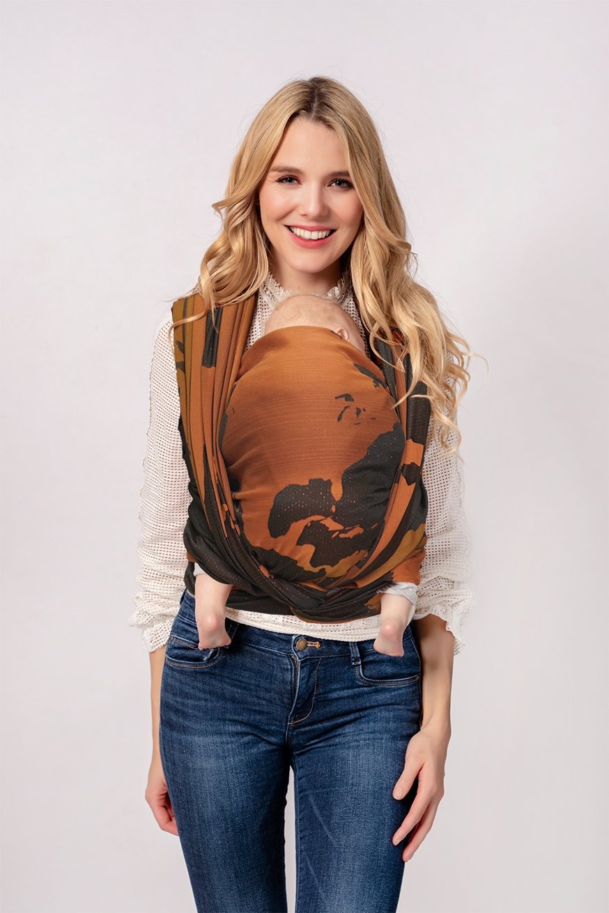 KOKADI Woven Baby Wrap/Vävd sjal - Colors of the world 3.0 - 75% ekologisk bomull, 24% tencel, 1% polyester
