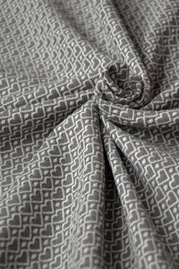 KOKADI Woven Baby Wrap/Vävd sjal - Heart2Heart Stone - 100% ekologisk bomull