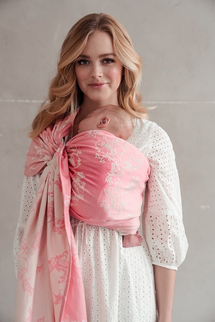 KOKADI Ring Sling - Butterfly Luna - 50% bamboo viscose, 50% organic cotton
