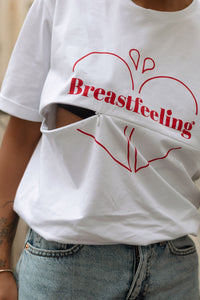 Amningst-shirt Breastfeeling - Vit