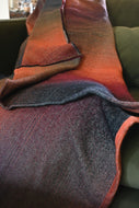 Yaro Blanket - Multicolor White Grey Orange Rainbow Wool