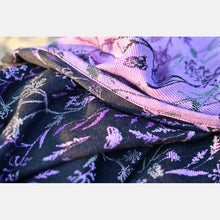 Load image into Gallery viewer, Yaro woven shawl - Terra Duo Black Silver Orchid Silk - 90% cotton, 10% silk
