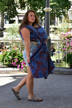 Load image into Gallery viewer, Yaro vävd sjal - Ava Duo Black Blue Random Red - 100% bomull

