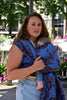 Yaro vävd sjal - Ava Duo Black Blue Random Red - 100% bomull